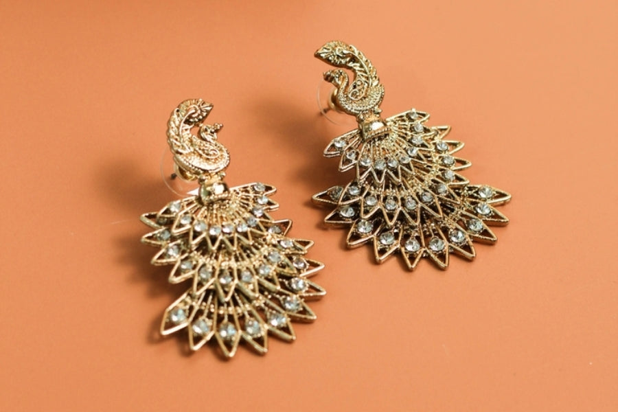 Metal & Stone Earrings by Diwam Jewels