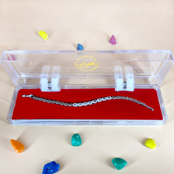 Beautiful and Affordable Zircon Stone Silver Plated Bracelet