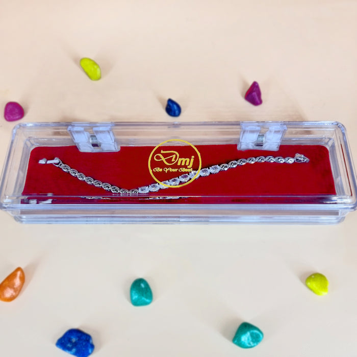 Beautiful and Affordable Zircon Stone Silver Plated Bracelet