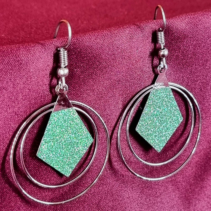 Stylish Party Ready Silver Plated Drop Earrings