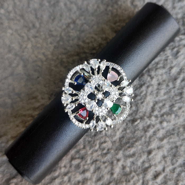 Elegant Silver Ring with AD Stones at Best Price in India