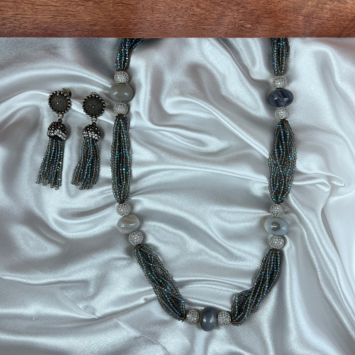 Beautiful Silver-Plated Women's Jewelry Sets with CZ Stones and Beads