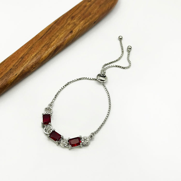 Red Garnet Stone Jewelry Set – Necklace, Earrings, Ring, and Bracelet for Women