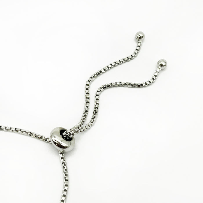 Stylish Blue Sapphire Silver Adjustable Wraparound Bracelet for women and girls