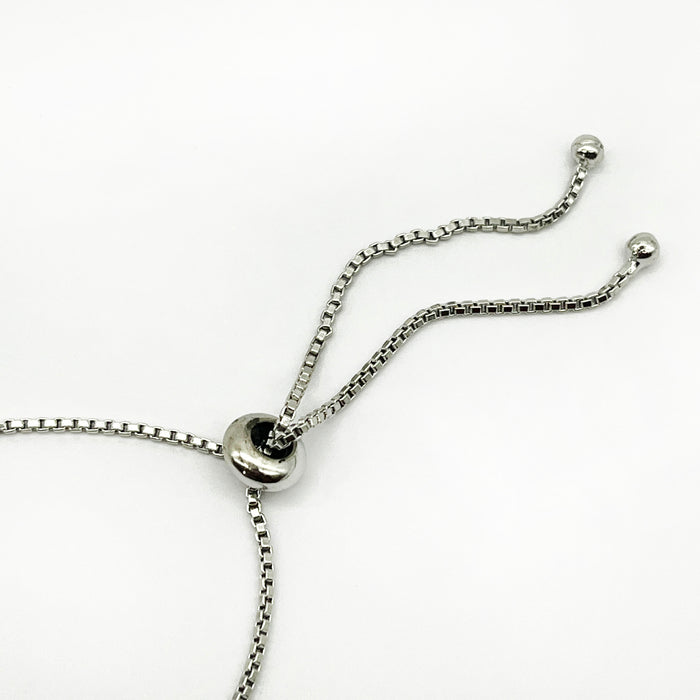 Stylish Silver Emerald Adjustable Bolo Bracelet for Women and Girls