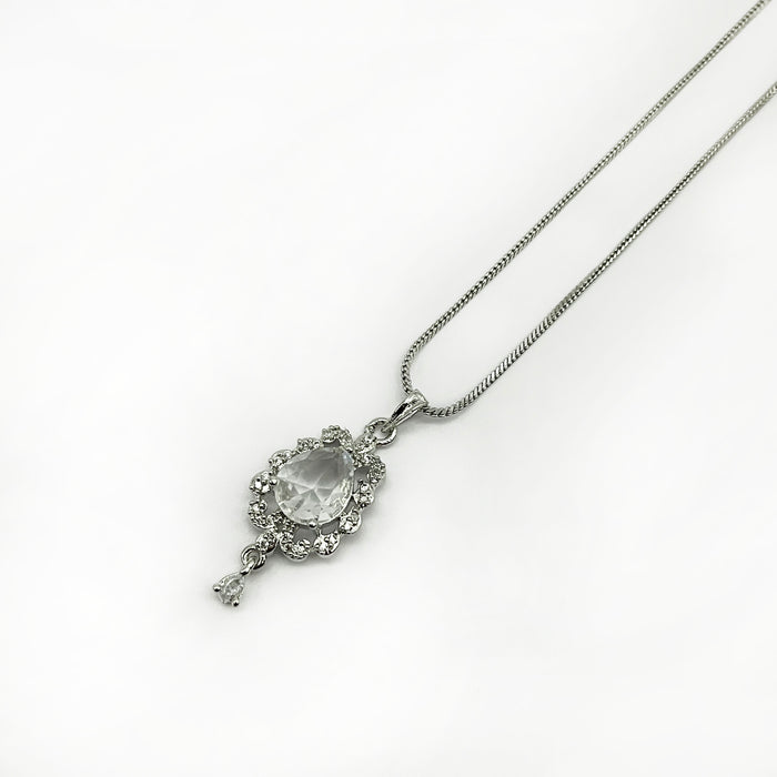 CZ Zirconia Gemstone Jewelry Set for Women – Necklace and Earrings