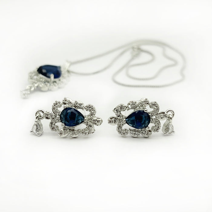 Sapphire Dream Necklace and Earring Collection For Women & Girls