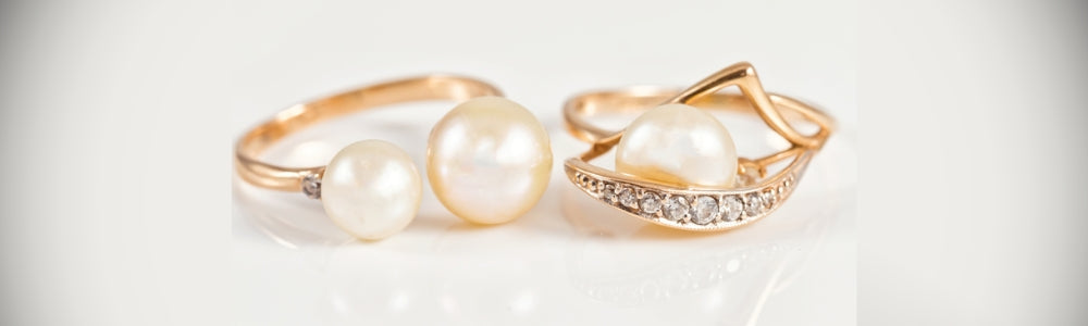 Stylish Pearl Rings Online at Best Price from Diwamjewels