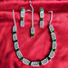 Emerald Stone Silver Plated Jewelry Set For Women and Girls