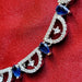 Modern Style Blue Sapphire & CZ Stone Studded Silver Jewellery Set