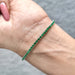 Silver-Plated Green CZ Stone Bracelet by Diwam Jewels