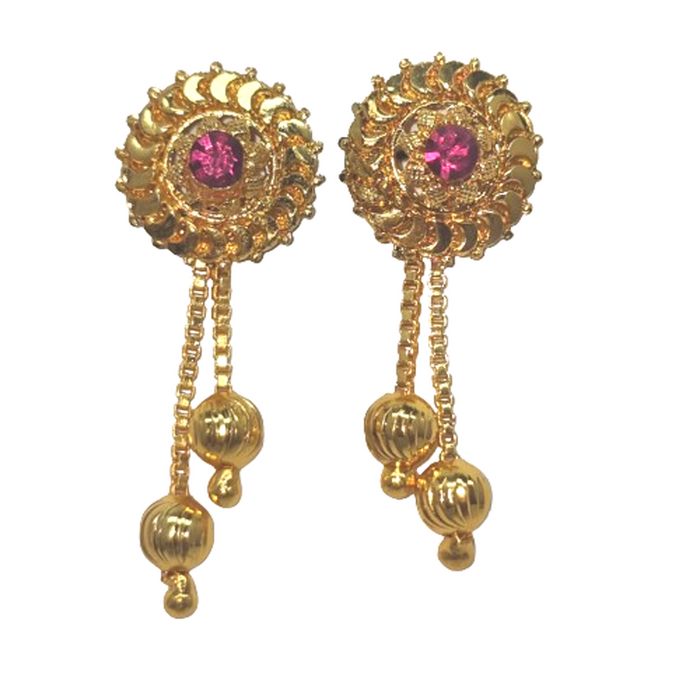 Gold-Plated Dangle Earrings: Effortless Sophistication
