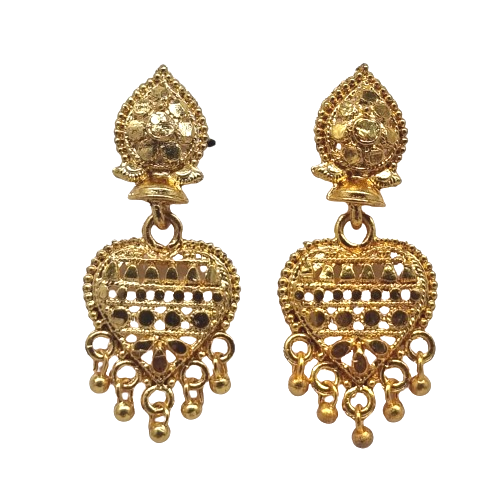 Gold-Plated Dangle Earrings: Timeless Glamour