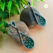Green Color AD Stone Silver Plated Earrings