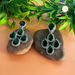 Stylish Party Ready Emerald Stone Silver Plated Brass Earrings