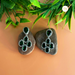 Stylish Party Ready Emerald Stone Silver Plated Brass Earrings