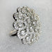 Designer AD Stones Studded Silver-Plated Adjustable Ring