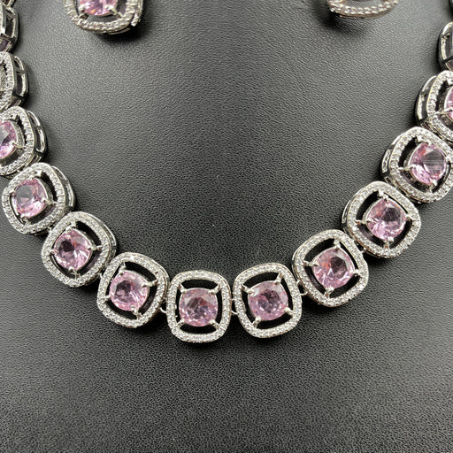 Beautiful Pink Zircon and AD Stones Studded Women's Jewelry Sets
