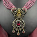 Beautiful Laxmi Ji Design Gold-Plated Necklace and Earrings Bridal Jewellery Set