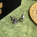 Beautiful Silver-Plated Amethyst Stud Earrings