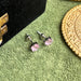 Beautiful Silver-Plated Rose Quartz Stud Earrings