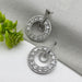 Zircon stud Round Shape stylish Silver Plated Earring for Women and Girls