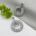 Zircon stud Round Shape stylish Silver Plated Earring for Women and Girls