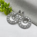 Zircon stud Round Shape stylish Silver Plated Earring for Women and Girls