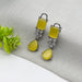 Beautiful Silver Earrings with Lemonstone & CZ Stones