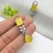 Beautiful Silver Earrings with Lemonstone & CZ Stones