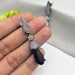 Beautiful Black Onyx & CZ Stones Stud Black Silver-Plated Earrings