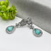 Elegant Aqua Chalcedony and CZ Silver-Plated Drop Dangle Earrings