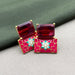 Buy Gold-Plated Floral Enamel Stud Brass Earrings with Garnet & Meenakari Work