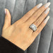 AD Zircon Stone & CZ Stones Silver Plated Ring