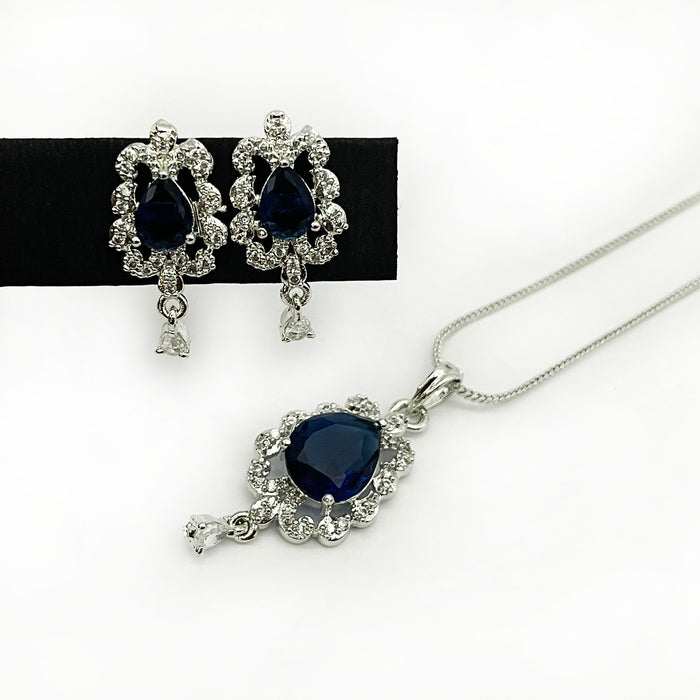 Sapphire Dream Necklace and Earring Collection For Women & Girls