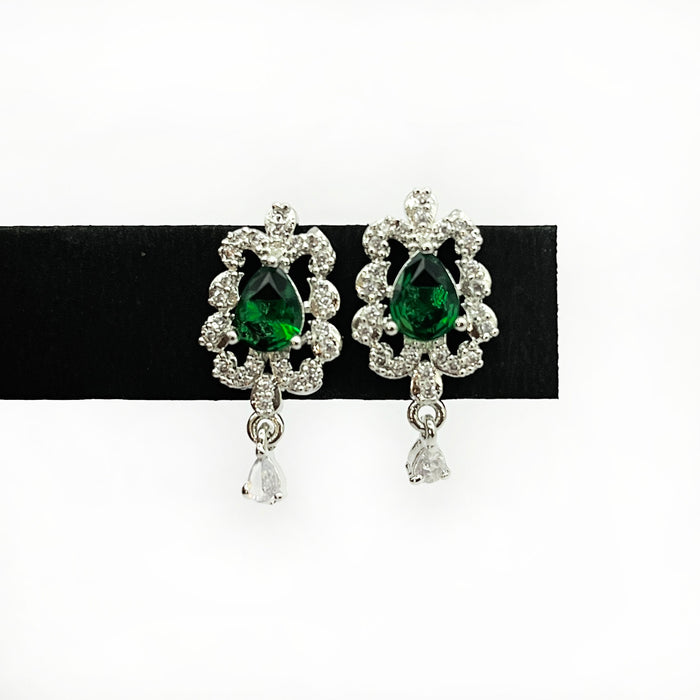 Majestic Emerald Necklace & Earrings Gift For Girls & Women